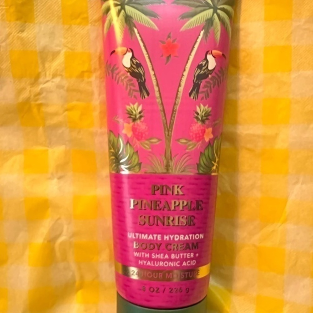 🆕 Bath & Body Works Pink Pineapple Sunrise Full Size Body Cream RETIRED SCENT